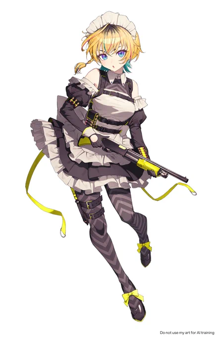 3500チャレンジ達成&デビュー1周年ということで『Gunslingerメイドなレトラさん』を描かせて頂きました!チャレンジ達成&デビュー1周年おめでとうございます!! #ヴイアラ  #レトクラブ 