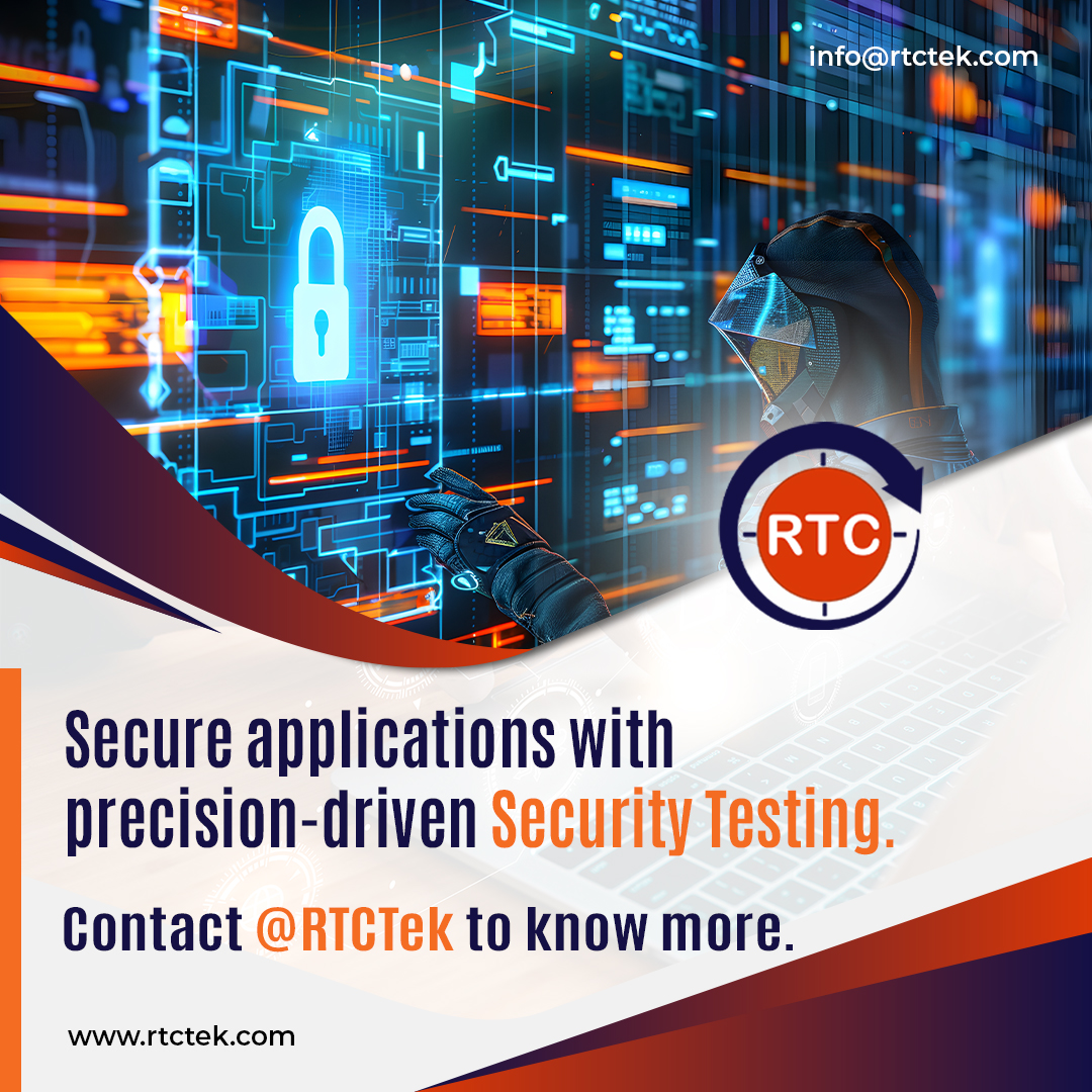 RtcTek's tweet image. Applications are a gateway to any business—and attackers know it too well. #RoundTheClockTechnologies delivers precision-driven Security Testing Services to identify, assess, and mitigate web, mobile, and enterprise application vulnerabilities.