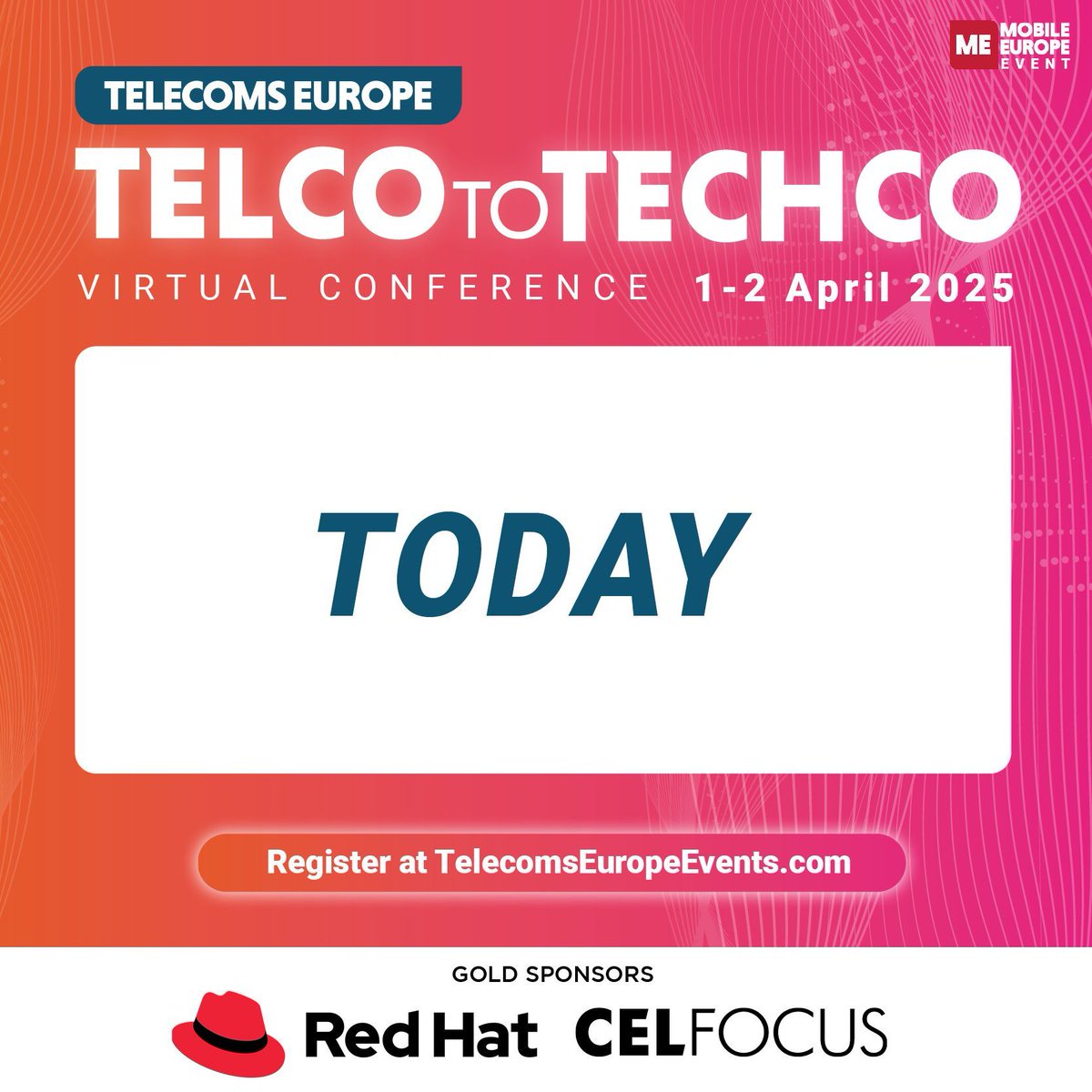 📢 THE WAIT IS OVER – TODAY IS THE DAY! 🌐

#TelcoToTechCo2025 is finally here! The future of telecoms starts NOW, and this is your chance to be part of it. 🚀

Jump in and register here ➡️buff.ly/ZN0vhPq 

#Network #Telco #Telecoms #TechCo #Future #Innovation