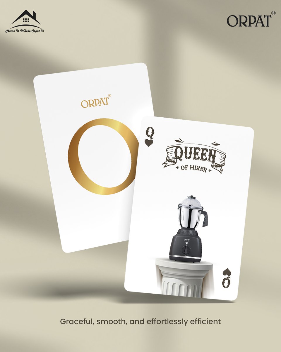 orpat_group's tweet photo. Orpat – The Queen of Mixers 👑
When it comes to blending perfection, Orpat rules the game! Smooth, efficient, and effortlessly powerful—just like a winning hand. 🃏
#Orpat #QueenOfMixers #BlendLikeAPro #kitchenessentials #smartappliances #liftyle #orpatgroup #HomeAppliances https://t.co/aHNfDEzO5h