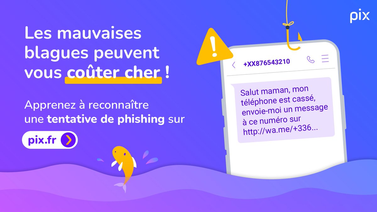 🎣 Ne mordez pas à l’hameçon ! Le phishing, c’est l’art de vous piéger avec un faux mail ou SMS, en se faisant passer pour un tiers de confiance, afin de voler vos données personnelles ou bancaires. Testez vos compétences en cybersécurité ➡️ bit.ly/4ej2hQS