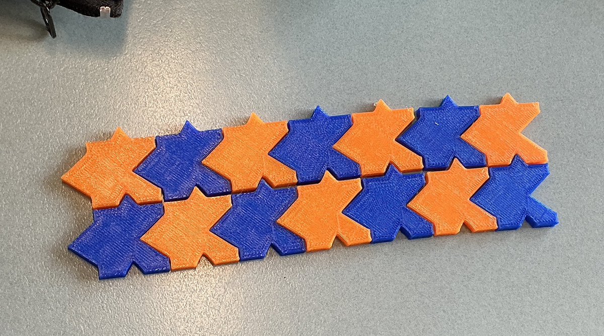 ParttimePleb's tweet image. So pleased with the way the stage 3 math group tessellations turned out. Used @tinkercad app to design,  printed on @ff3dprinters Adventurer 4 Pro. @NSWEducation #publiceducation @PeakhurstPS #STEM