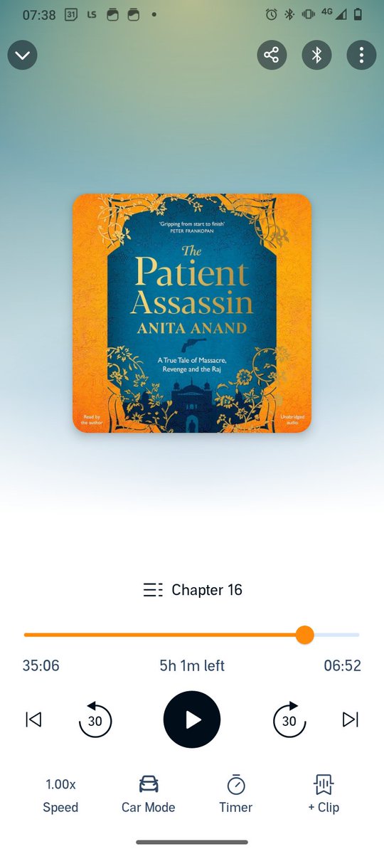mrneilmcq's tweet photo. It's been non stop @tweeter_anita over the last few days with The Patient Assassin audiobook👌. Such a great book and Anita should read EVERY audiobook.....taking a break for commute listen to get back to her and @DalrympleWill  on @EmpirePodUK .   Loving the Irish series. https://t.co/AEnTkSpazw