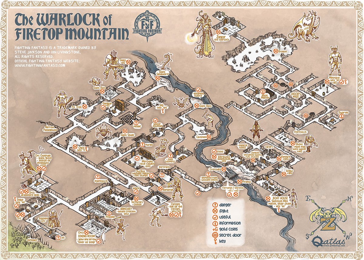 QatlasM's tweet image. Step into the legendary adventure of The Warlock of Firetop Mountain with my detailed map.
qatlasmap.com
#fightingfantasy #fantasymap #thewarlockoffiretopmountain #gamebookmap #qatlasmap #isometricfantasy