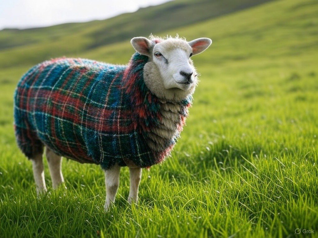 Orkney Uncovered (@orkneyuncovered) on Twitter photo Agronomy Institute of UHI along with Orkney Young Farmers have managed to successfully breed a tartan sheep.
The ewe aptly named Fleece Witherspoon is the first of its kind in genetic splicing.
<a href="/BBCNews/">BBC News (UK)</a> #fleecewitherspoon #tartansheep #orkney Agronomy Institute of UHI along with Orkney Young Farmers have managed to successfully breed a tartan sheep.
The ewe aptly named Fleece Witherspoon is the first of its kind in genetic splicing.
<a href="/BBCNews/">BBC News (UK)</a> #fleecewitherspoon #tartansheep #orkney