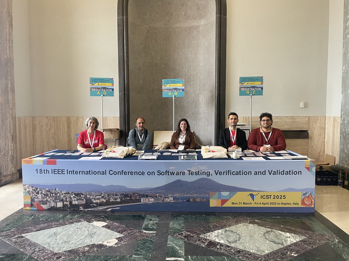 ICSTconf's tweet image. Our wonderful Student Volunteers are awaiting you at the Registration!
Turn right directly after entering the building and pick up your badge and goodie bag ๐๐๐ผ
Thank you to all the student volunteers who help us make the conference run smoothly ๐๐๐ผ
@icstconference #ICST2025