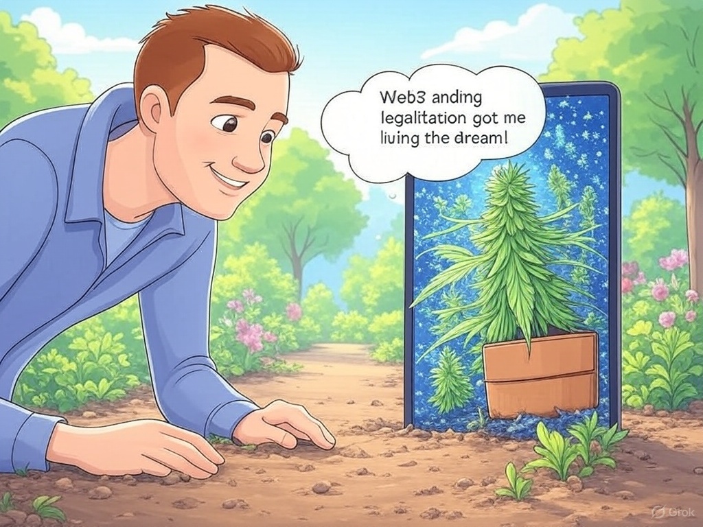 PotSeedweb3's tweet image. Staking my crypto, baking with my cannabis seeds—Web3 and legalization got me living the dream!  Next step: yield farming my pot plants as NFTs. Who’s with me? #CannabisLegalization #Web3 #CryptoWeed