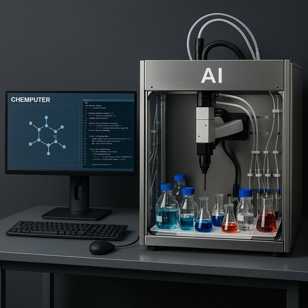 Introducing the DrugPuter driven by our ChemputationAI. Will make any molecule in grams, on time, correct, every time. 100% pure.