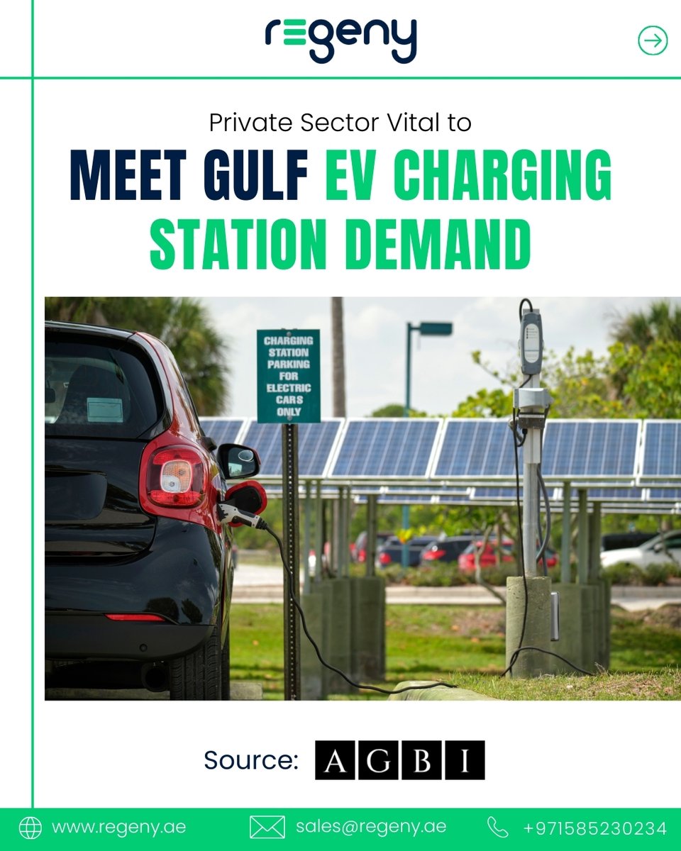 RegenyOfficial's tweet photo. Gulf's EV charging demand is soaring! 

Saudi Arabia plans 5,000 stations by 2030, UAE aims for 6,000 by year-end. 

Private investment is key to bridging the gap.Charge ahead with Regeny!

Visit https://t.co/GjUVtR4SIN

#evcharging #regeny #gulfev #sustainablemobility https://t.co/wVMM2N3dyz