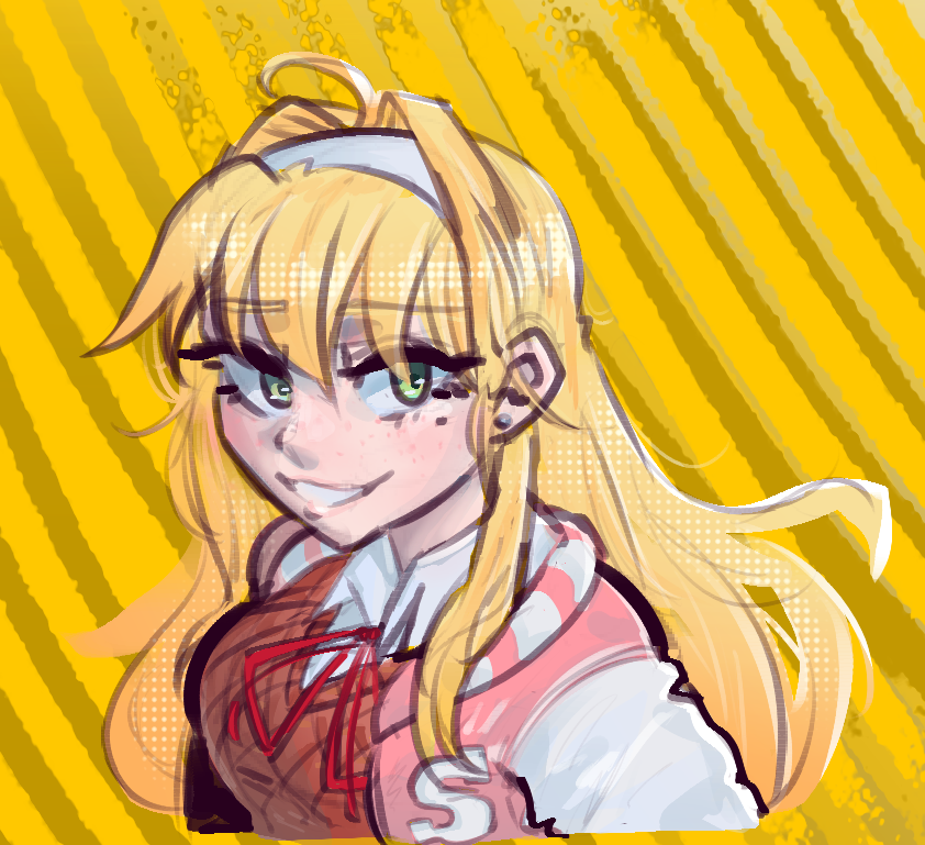 azazel_mr's tweet photo. hey hey hey, we still love kaori in this house!!!! 
:kaori_dance: 💛

#ddlc #ddlckaori https://t.co/UQXV5KiJb4
