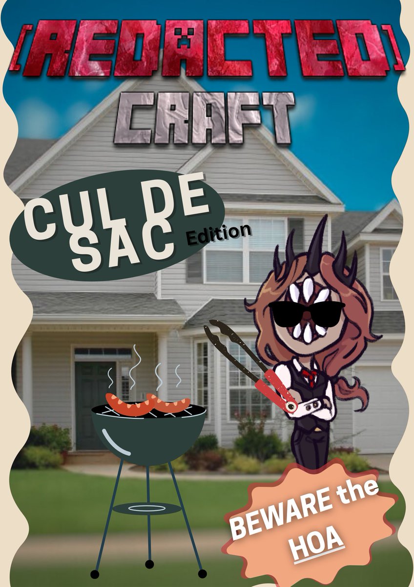 redactedcraft's tweet photo. NEW SEASON OF [REDACTED]CRAFT COMING IN AUGUST.
Premise- After the final battle, Raguel decides to make a different kind of hell for the players.
GOODBYE to Void summits and Mother Tree's, HELLO to mandatory BBQ's and stifling suburban life. Will they be able to handle the HOA? https://t.co/viAB2wMTIj