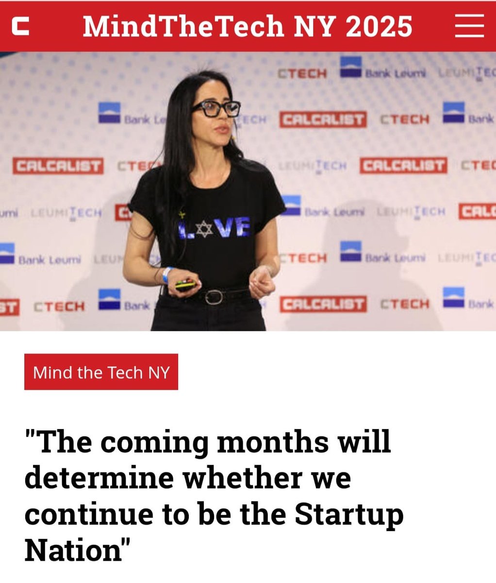 🇮🇱 "This isn’t a regular tech conference speech—because these aren’t regular times."

At Mind the Tech NY, Batell Blaish-Sultanik, Executive Director of the AID Coalition, delivered a powerful message about Israel's future: Will we remain a Startup Nation and a democracy—or let
