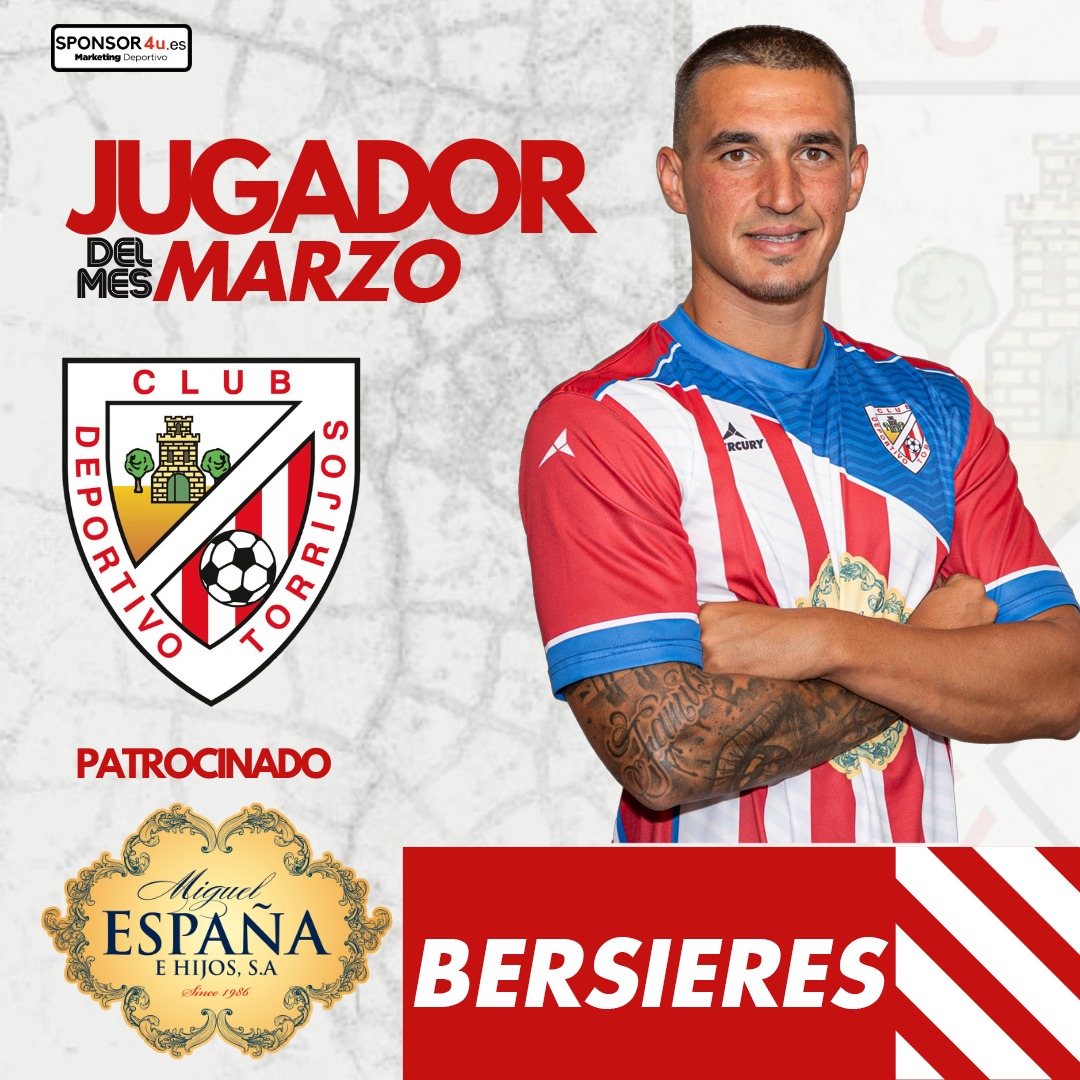 💥 𝗝𝗨𝗚𝗔𝗗𝗢𝗥 𝗗𝗘𝗟 𝗠𝗘𝗦

🌟 ¡Bersieres se convierte en el jugador <a href="/miguelespanahij/">Embutidos y Jamones España e Hijos - Miguel España</a> de Marzo!

🎖 Su solidez y liderazgo en la defensa central lo hacen merecedor de este reconocimiento.

🙌🏼 Celebramos su éxito con el sabor inconfundible de Miguel España. 🐷