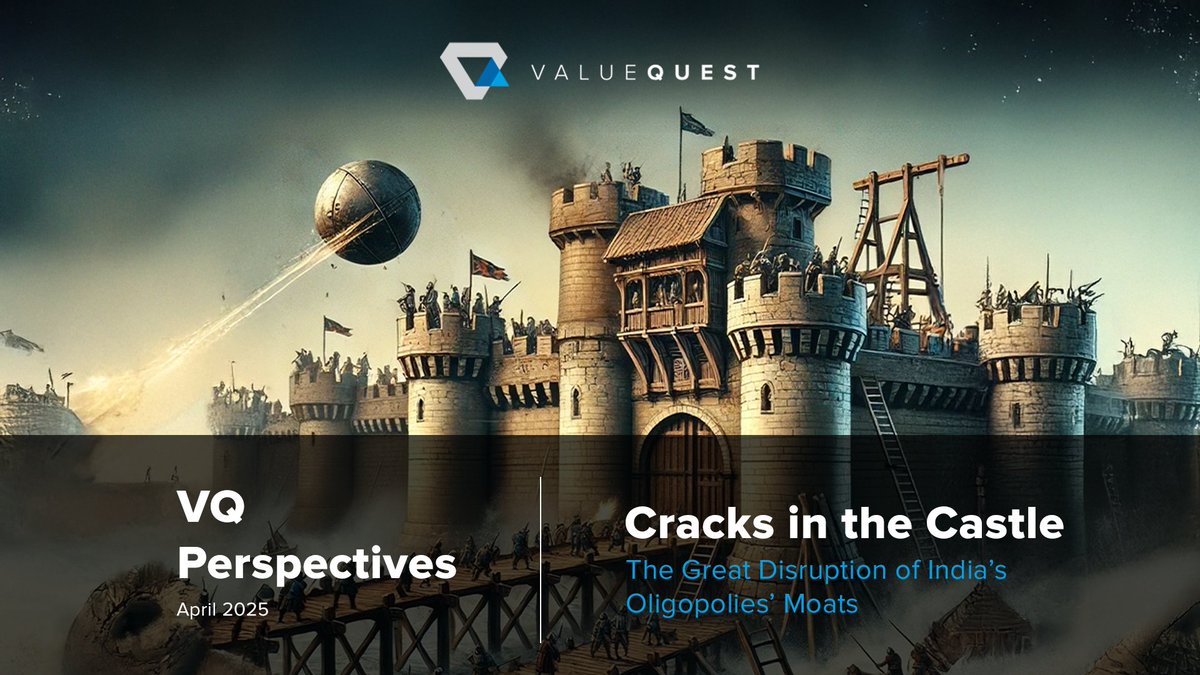 India Inc's old fortresses are under siege! Conglomerates, innovative disruptors &amp; R&amp;D-first players are storming sectors once ruled by a few. Who adapts, who survives?

Check out the latest edition of VQ Perspectives here: bit.ly/VQPerspectives…

#MarketDisruption #ValueQuest