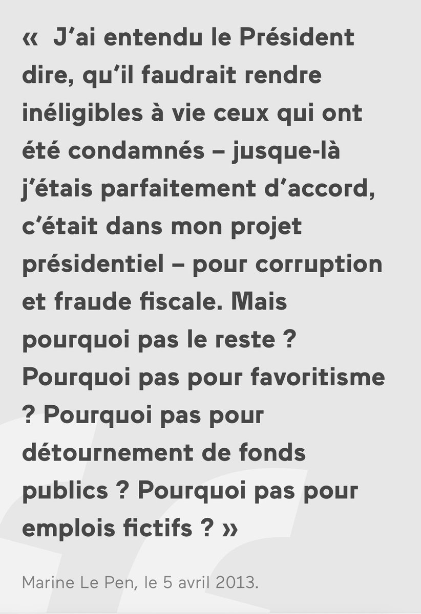 Dura Lex, Sed Lex – Sapin II ;)
L’exécution provisoire est une nouveauté relative, mais elle me semble tout à fait raisonnable.
Cinq ans d’inéligibilité, c’est même plutôt tendre. Je suis d’accord avec Marine Le Pen, une femme à poigne, qui, réclamait l’inéligibilité à vie !

Du