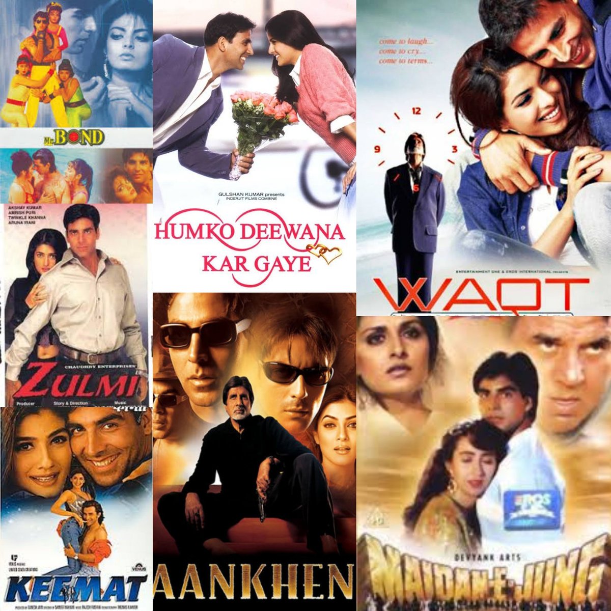 LOLITASBACK's tweet image. Calendar April ft @akshaykumar :

#Aankhen - 2002
#Waqt - 2005
#Housefull2 - 2012
#Housefull - 2010
#8x10Tasveer - 2009
#ThankYou - 2011
#HumkoDeewanaKarGaye - 2006
#Keemat -1998
#Zulmi -1999
#Tashan -2008
#BMCM -2024
#MaidaanEJung -1995
#MrBond -1992

#KesariChapter2 - 2025 *