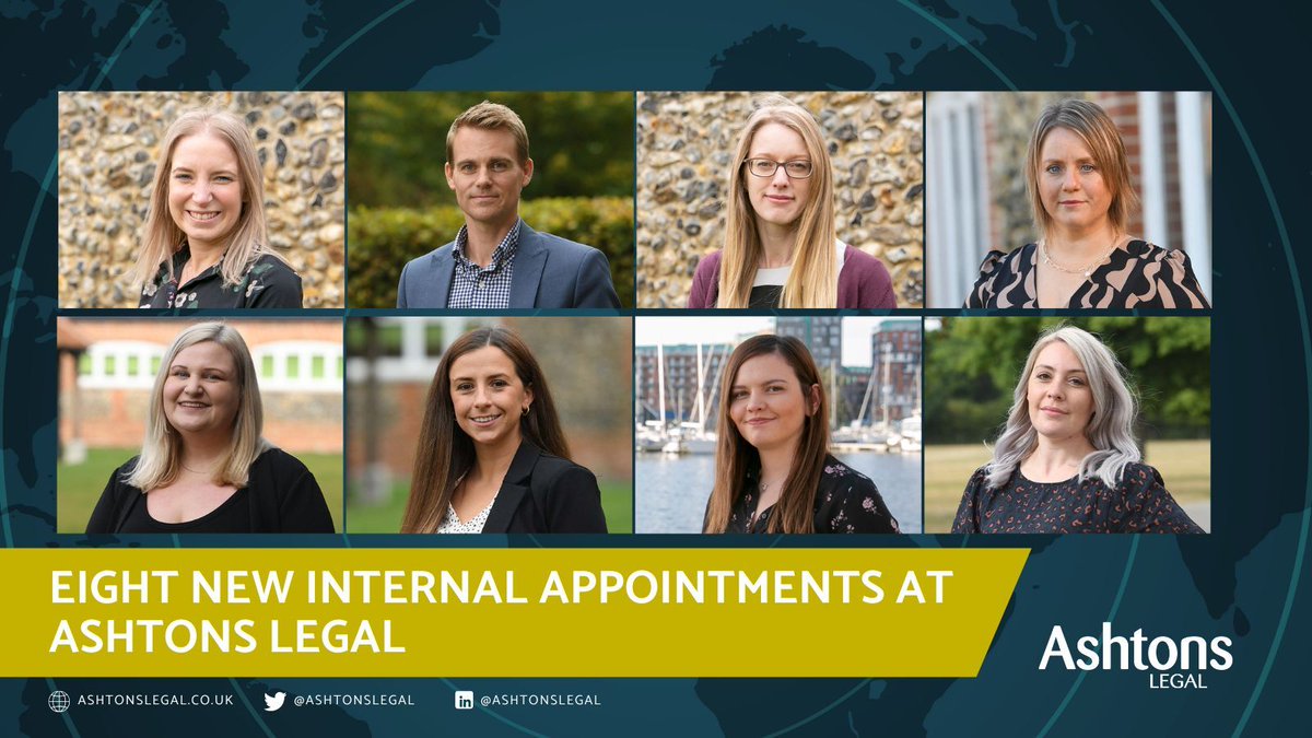 Ashtons Legal is pleased to announce the appointment of two new partners, three senior associates and a further three new associates from within the firm! 

Congratulations to you all 🎉

bit.ly/4ccNK8V