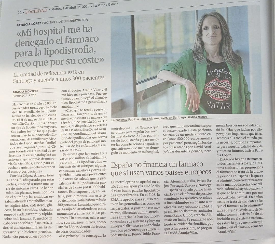 España no financia la metreleptina a pesar de que el medicamento aumenta la esperanza de vida en un 66%. #DiaMundialLipodistrofias
