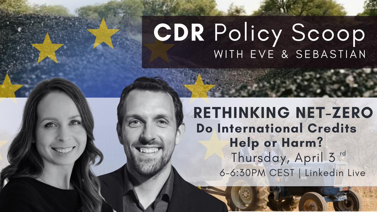 Upcoming #CDRscoop on what access to international #carboncredits would mean for the EU's 2040 climate target.

linkedin.com/events/7312732…