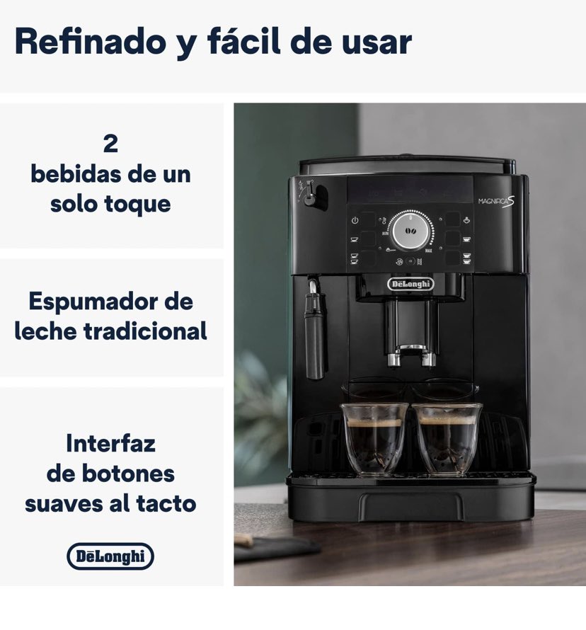 tecnomarkia's tweet photo. De'Longhi Magnifica S ECAM11.112.B, Cafetera Superautomática con Boquilla para Leche, Cafetera Espresso del Grano a la Taza con 2 Recetas One-Touch, Panel de Control Soft-Touch, 1450W, Negro

🔥-39%!!!📉
🤪304,90€!!!🎉

https://t.co/KfN5ToUL9N

#oferta #cafetera https://t.co/Dk1vlGEZBY