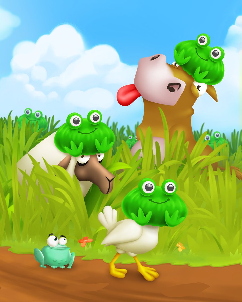 King Frog has spoken! Today, everyone must become a frog!🐸👑

Hop over to the in-game shop, grab your frog shower cap, and follow our froggy leader’s totally reasonable demands.

croak croak croak 🐸 🐸 🐸 #hayday
