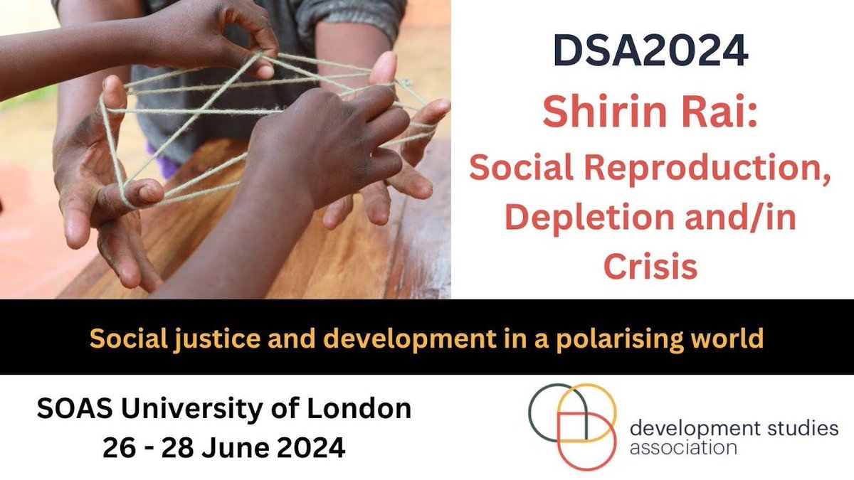 “Social movements require a redistribution of social work” says <a href="/SOASDevelopment/">SOAS Development Studies</a> Distinguished Research Professor Dr @ShirinMRai at her DSA2024 keynote sponsored by <a href="/OxDevStud/">ODS</a> ✨

Watch it here &gt;&gt;
buff.ly/JLRGNTw