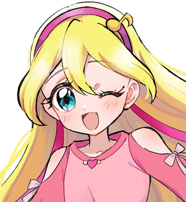 #髪型チェンジプリキュア顔アップだけ公開しちゃお 