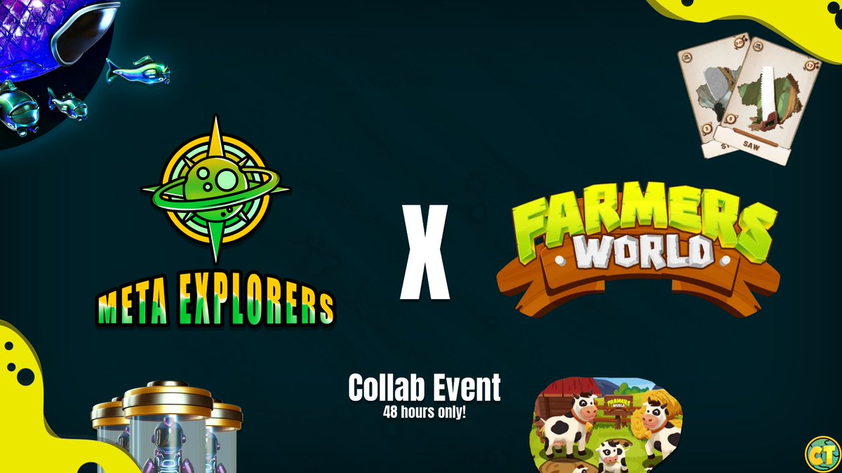 LFG, ANNOUNCING OUR BEST COLLAB EVER

CrewToons X Farmers World!

Explore Farmers World Planet in Meta Explorers!
🕐Available 48h
🎁Increased NFT Events
🪙 Find FWGold up to 500 WAX in total!

Join our Discord an Play Meta Explorers!
discord.com/invite/TC7eqs2…

#WAX #WAXFAM #NFTs