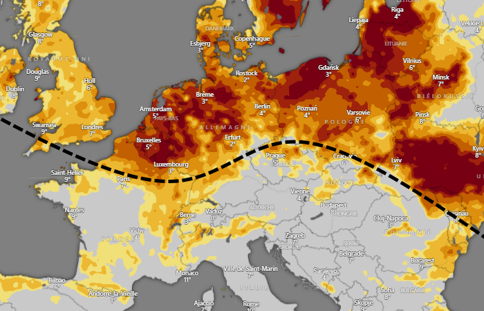 Meteovilles's tweet photo. 🌂 Une #sécheresse superficielle est en train de s'installer sur la moitié nord de l'Europe, en lien avec des hautes pressions récurrentes depuis février. Notre article ➡️ https://t.co/Xu1I51cPvU https://t.co/BmEzretzXR