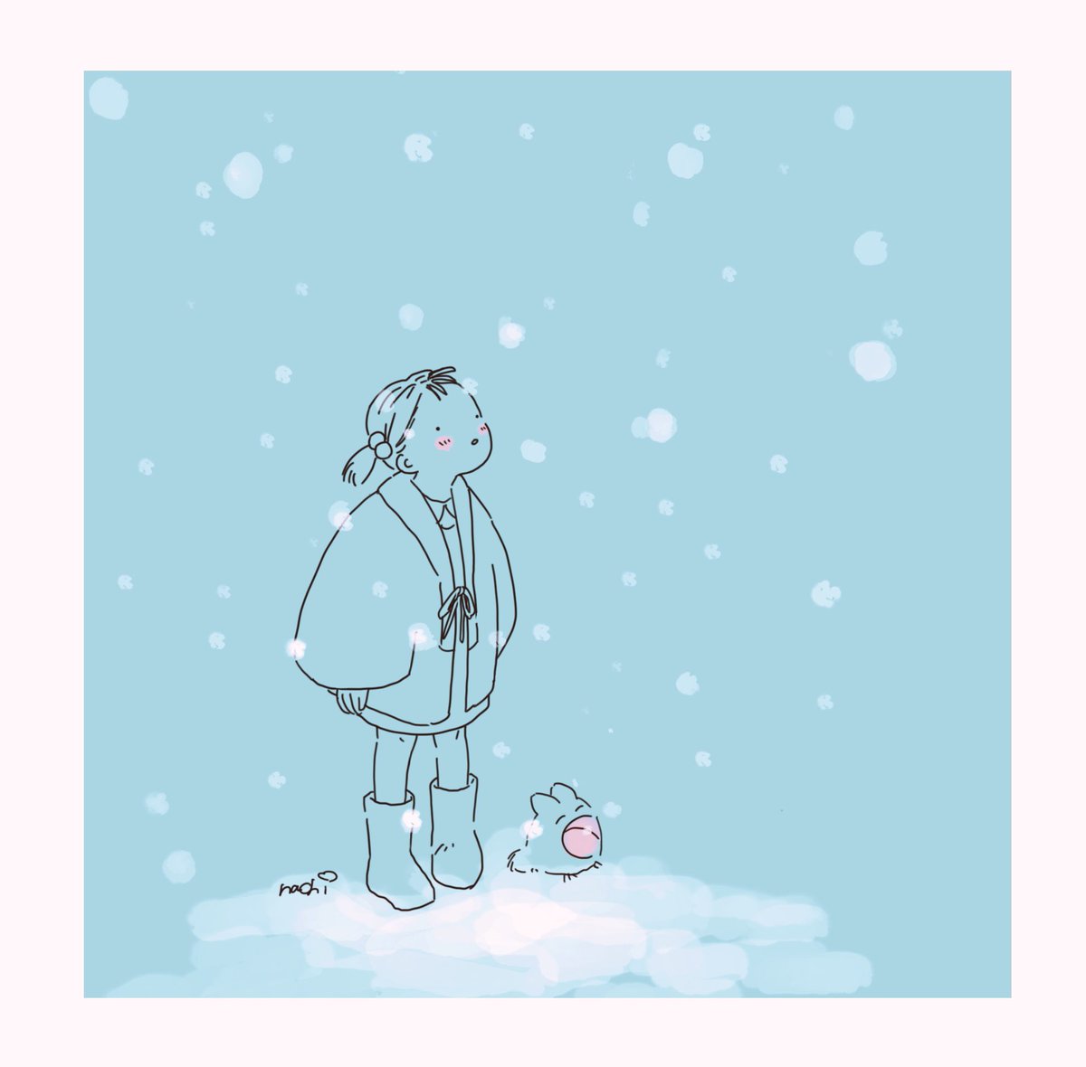 今朝まさかの雪でした。