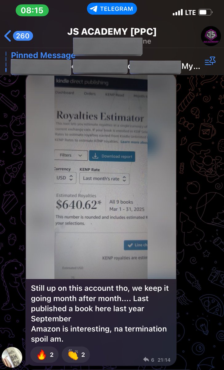 James 𝕏 (@_jamessixtus) on Twitter photo $640 made in a month💰✅
Only 9 books in the account 📚✅
Last published: September 2024 🔥✅
This is the kind of result PPC can give you.
This is why you should be in my Academy (<a href="/JS_Academy2/">JAMES-SIXTUS ACADEMY™️</a> )
PPC x JS ACADEMY x AMAZON KDP $640 made in a month💰✅
Only 9 books in the account 📚✅
Last published: September 2024 🔥✅
This is the kind of result PPC can give you.
This is why you should be in my Academy (<a href="/JS_Academy2/">JAMES-SIXTUS ACADEMY™️</a> )
PPC x JS ACADEMY x AMAZON KDP