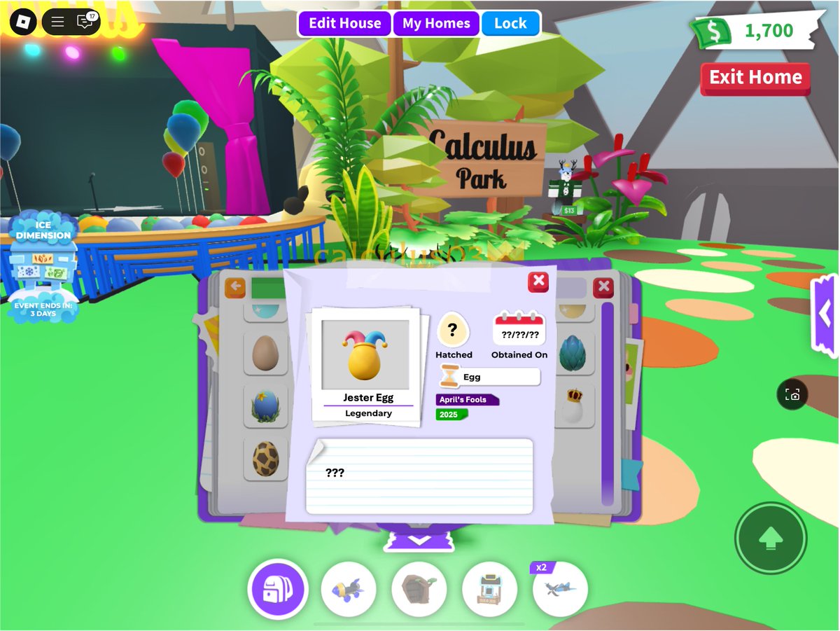 Seems like we're getting a new egg today for the April's Fools Update! 👀
What pets may be inside 🤔
#AdoptMe