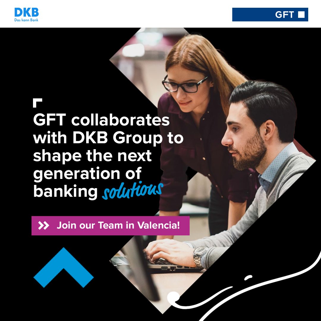 🇬🇧 Big challenges bring great opportunities! 
If you love technology and want to make a real impact, GFT is the perfect place to grow. Join our Valencia team and help us create the future of banking with <a href="/DKB_de/">DKB - Das kann Bank</a>! 
bit.ly/3NJuvZs