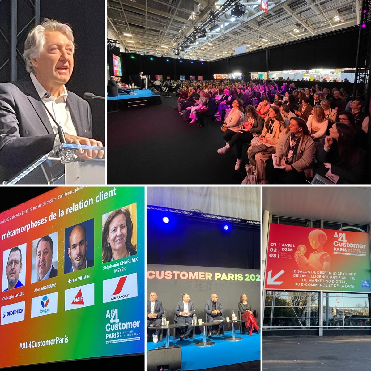 plénière d’ouverture de #All4CustomerParis avec un plateau exceptionnel et une salle comble
Eric Dadian aux commandes avec S. Charlaix Meyer (Air France), A. ANGERAME (Bouygues Telecom), F. VILLAIN (MAIF ) et C. Leclerc (Decathlon France)
#experienceclient #relationclient