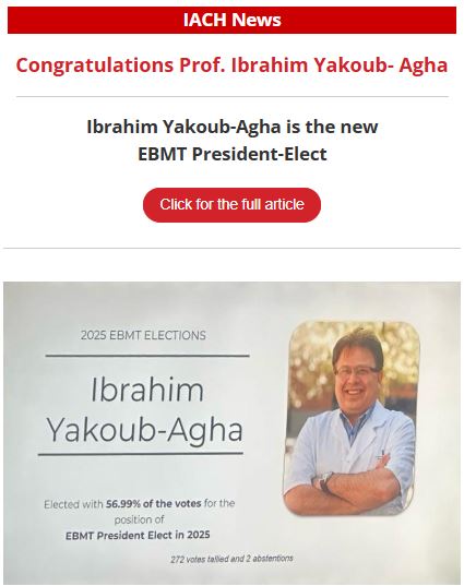 IACH (@theiach) on Twitter photo 🎊<a href="/TheIACH/">IACH</a> Congratulates Prof. Ibrahim Yakoub- Agha
Ibrahim Yakoub-Agha is the new
EBMT President-Elect
⬇️⬇️
ebmt.org/ebmt/news/ibra…
<a href="/i_yakoub_agha/">Ibrahim Yakoub-Agha</a> <a href="/Mohty_EBMT/">Mohamad Mohty</a> <a href="/TheEBMT/">The EBMT</a>
#EBMT25 #EBMT2025 🎊<a href="/TheIACH/">IACH</a> Congratulates Prof. Ibrahim Yakoub- Agha
Ibrahim Yakoub-Agha is the new
EBMT President-Elect
⬇️⬇️
ebmt.org/ebmt/news/ibra…
<a href="/i_yakoub_agha/">Ibrahim Yakoub-Agha</a> <a href="/Mohty_EBMT/">Mohamad Mohty</a> <a href="/TheEBMT/">The EBMT</a>
#EBMT25 #EBMT2025