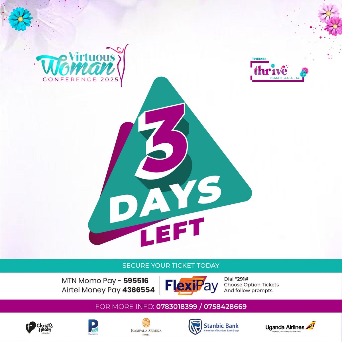 Welcome to the #VirtuousWoman2025 month!
Have you secured your ticket, yet?