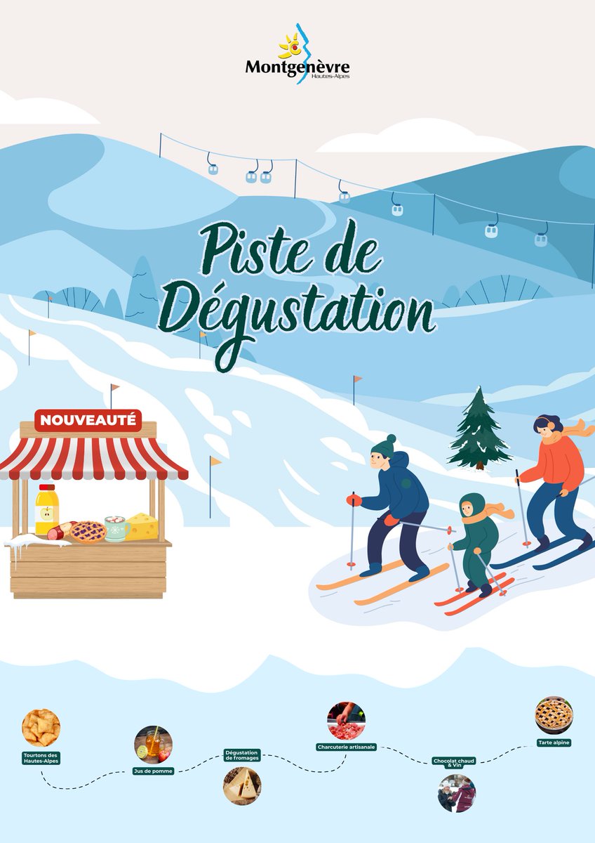 𝗡𝗢𝗨𝗩𝗘𝗔𝗨 : LA PISTE DÉGUSTATION ! 🎿

Skier, c’est bien… Skier tout en dégustant du vin et du fromage, c’est encore mieux ! 😍 Montgenèvre propose une expérience où chaque virage est une nouvelle découverte gastronomique ! 🏔️

📅 Ouverture le 𝟭𝗲𝗿 𝗮𝘃𝗿𝗶𝗹 𝟮𝟬𝟮𝟱 !