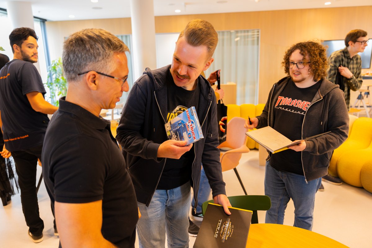 SCSsoftware's tweet photo. We hosted our second SCS Fan Day on Friday! 🤩

Huge thanks to everyone who joined us. Meeting such passionate fans from around the world was incredible! We loved giving them a tour of our office, sharing a behind-the-scenes look at our games, and chatting about what's coming! 🤝 https://t.co/JR2UvrwMj1