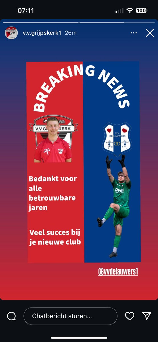 Breaking news <a href="/VVdeLauwers/">VV de Lauwers</a> <a href="/vvgrijpskerk/">VV Grijpskerk</a> Welkom op 'T Meertenust Dirk Jan!