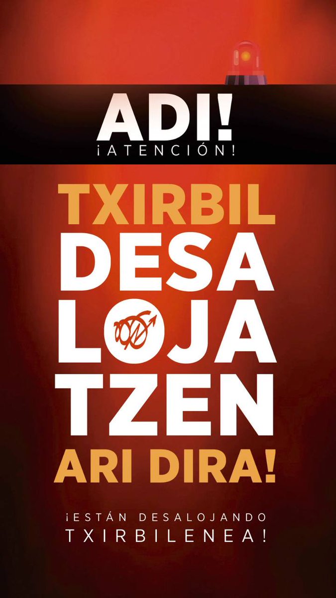 🔴 DIFUSIO MAXIMOA!!!!! #TXIRBILENEA HUSTUTZERA ETORRI DIRA!!!!!
AHAL IZATEKOTAN HURBIL ZAITEZTE!!!!! #TxirbileneaAurrera!!!!!