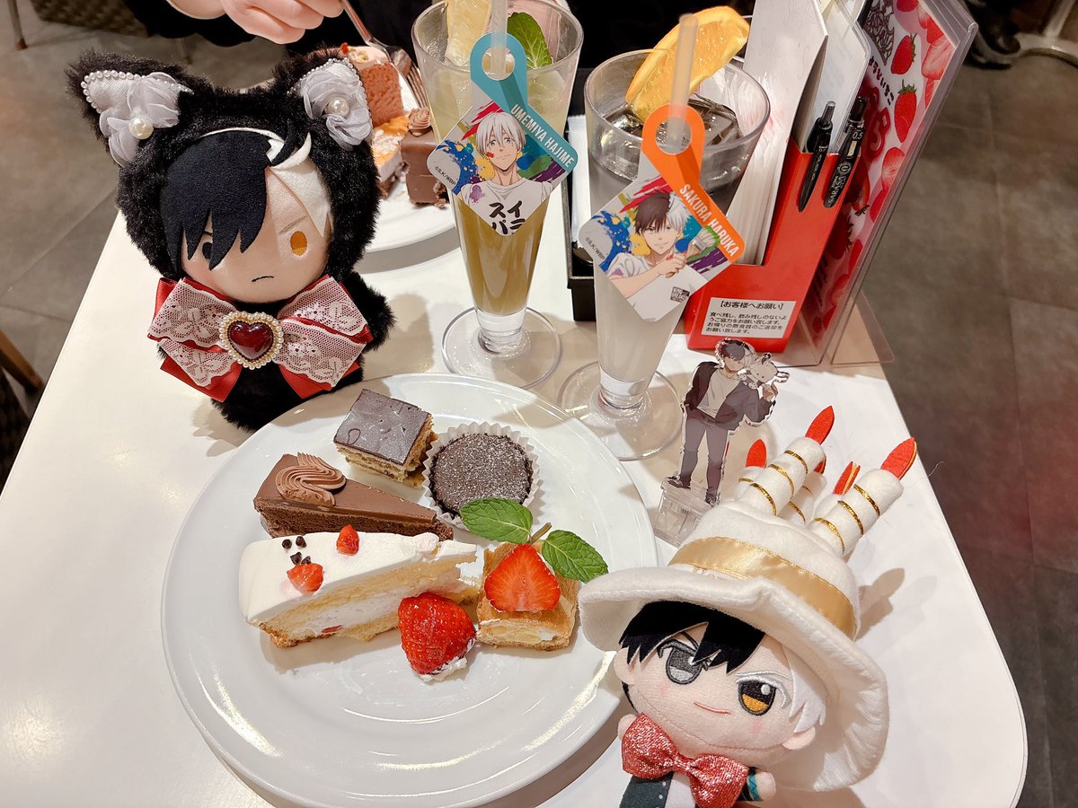 meteor_red1404's tweet photo. ハッピーバースデー桜くん🌸
スイパラコラボ初日で誕生日のお祝い出来てよかった〜！
週末からのアニメ2期も楽しみ https://t.co/oxw9sVIM17