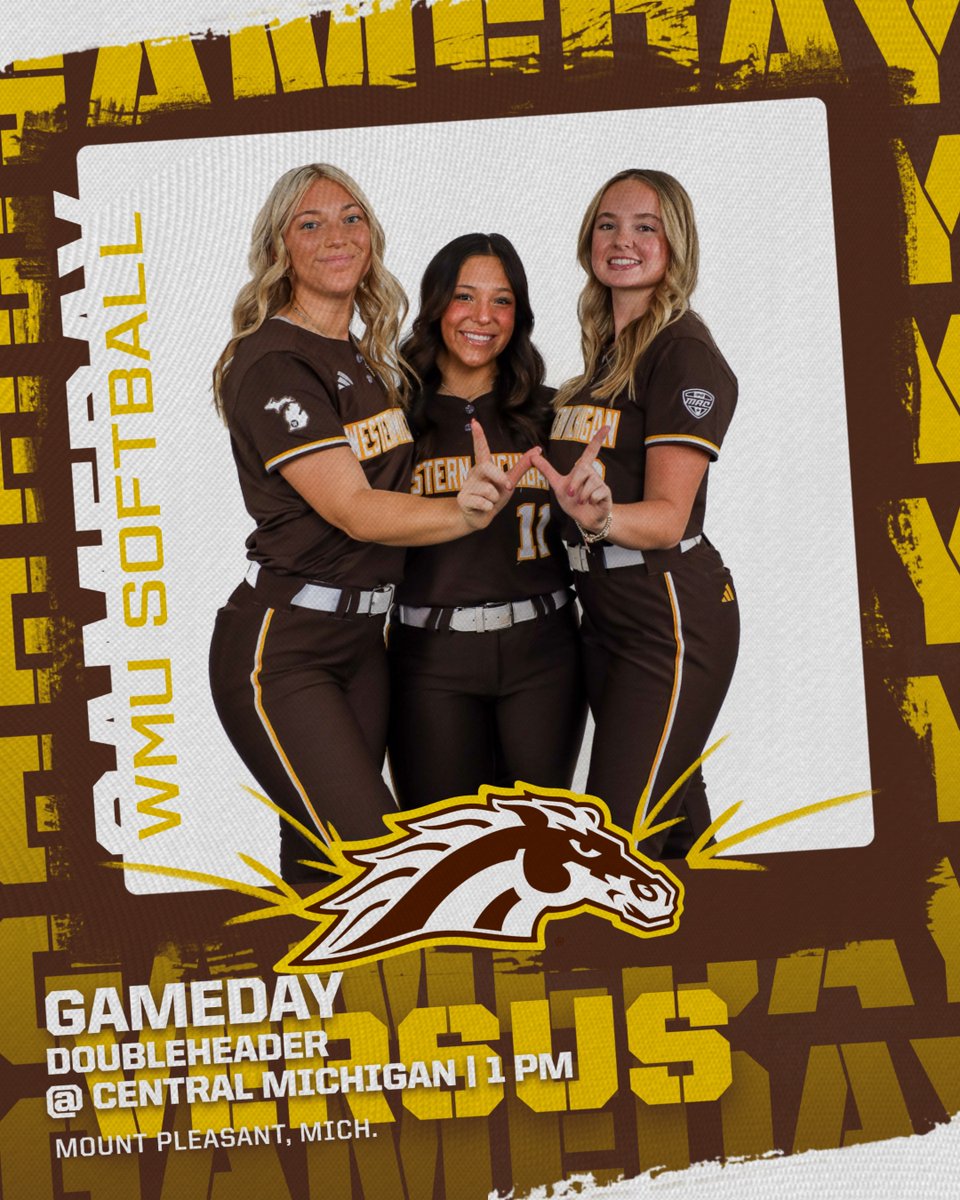 It's GAME DAY!!!!

The Broncos are on the road to take on rival Central Michigan in a doubleheader beginning at 1 p.m. 

Watch Live: cmuchippewas.com/watch/?Live=11…

Live Stats: cmuchippewas.com/sidearmstats/s…