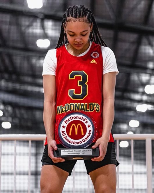 Fun fact: Hannah Hidalgo set the record for the most points (26) and tied the record for the most steals (8) in McDonald’s All-American Girls Game history.