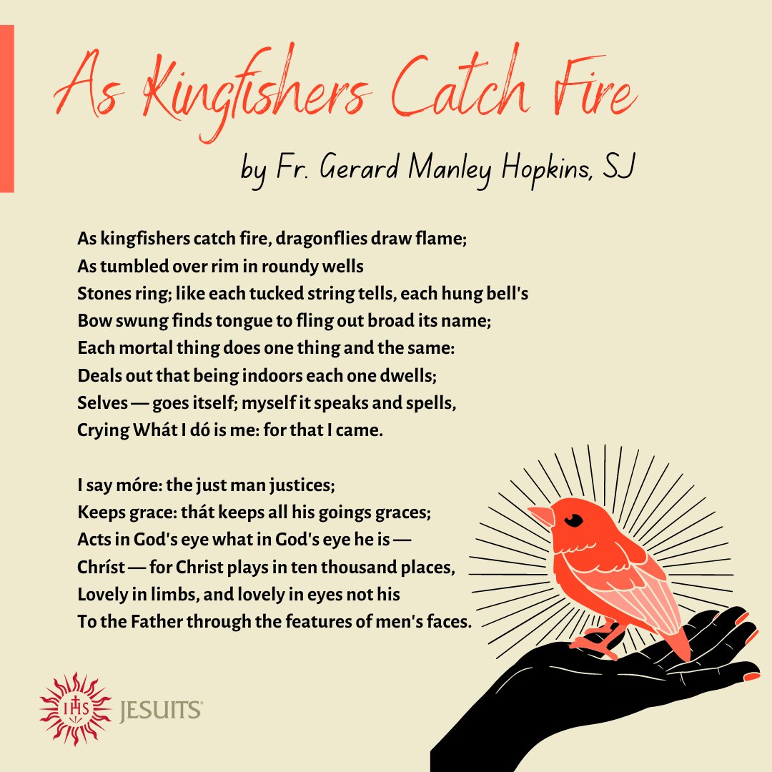 April is National Poetry Month, and today we’re sharing this poem by Gerard Manley Hopkins, SJ, a British #Jesuit and one of the great poets of the Victorian age.