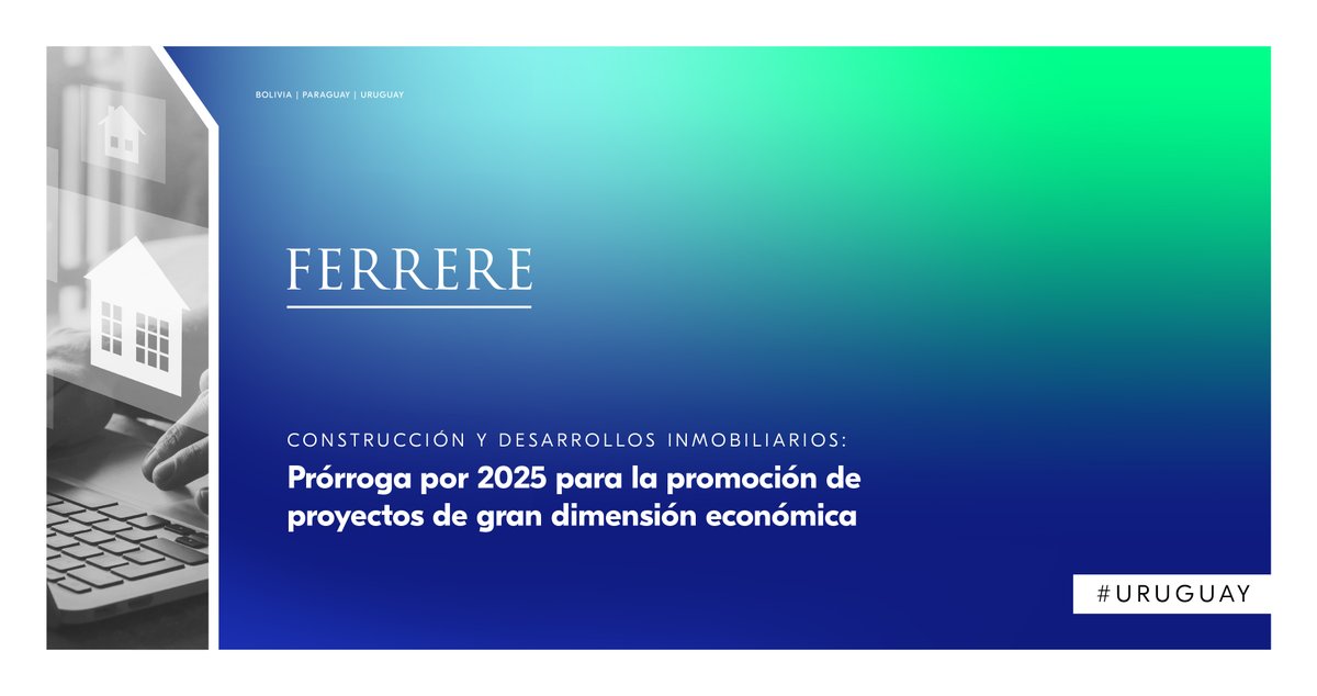 cpa_ferrere's tweet photo. #URUGUAY El pasado viernes, el Poder Ejecutivo introdujo modificaciones al Decreto N° 138/020, que regula los proyectos promovidos al amparo del régimen de Gran Dimensión Económica. 

Compartimos a continuación estos cambios.

#Inversiones #Finanzas https://t.co/ITxLTWqKdD