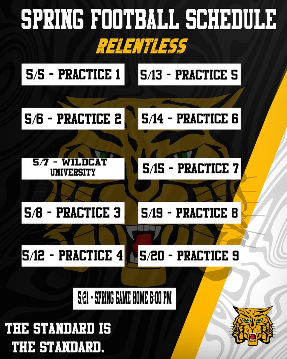Come check us out this spring ! Open door policy, all coaches fan are welcome to attend ! 

#RELENTLESS