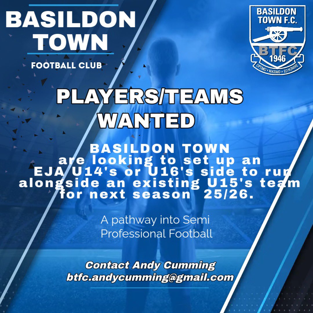 We are looking to start some new teams for the next season! Please email any enquiries to - btfc.andycumming@gmail.com