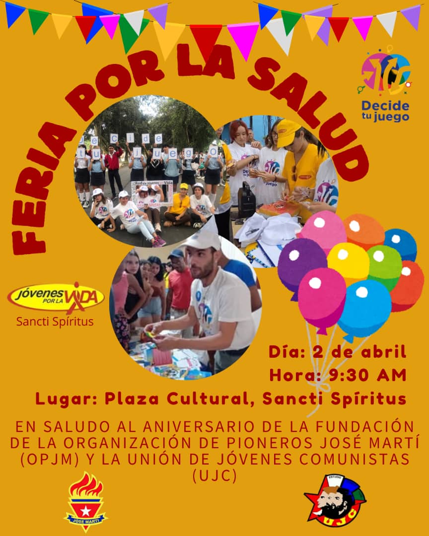 #ProsaludSanctiSpíritus
#SanctiSpíritusEnMarcha 
#CubaPorLaSalud