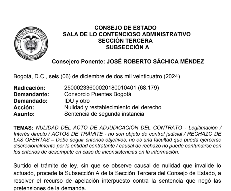 divulgajuridica's tweet photo. Contratación Estatal. Nulidad del acto de adjudicación del contrato, debe seguir criterios objetivos, no es una facultad que pueda ejercerse discrecionalmente por la entidad contratante.
Link para leer: https://t.co/ROhQJ6ni0G https://t.co/tqpf1teoZW