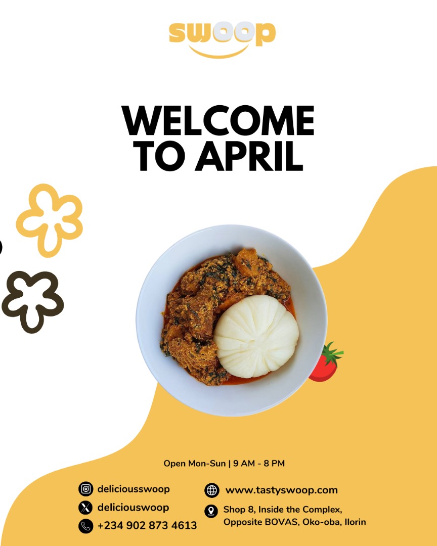 A new month brings fresh opportunities, new ideas, and endless possibilities! SWOOP wishes you the very best and remains committed to serving you the finest foods—keeping your belly happy and satisfied. 😉
